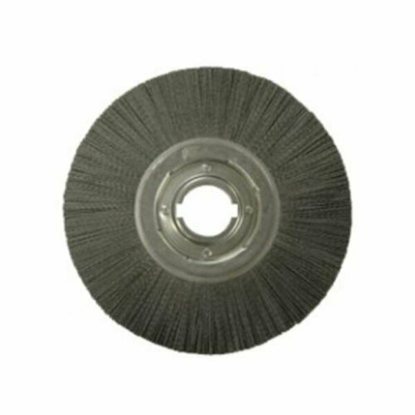 Nylox Wheel Brush, Composite, 14 in Brush Dia, 2 in Arbor Hole, Straight Filament/Wire Type, 0.05 in Filam 83725